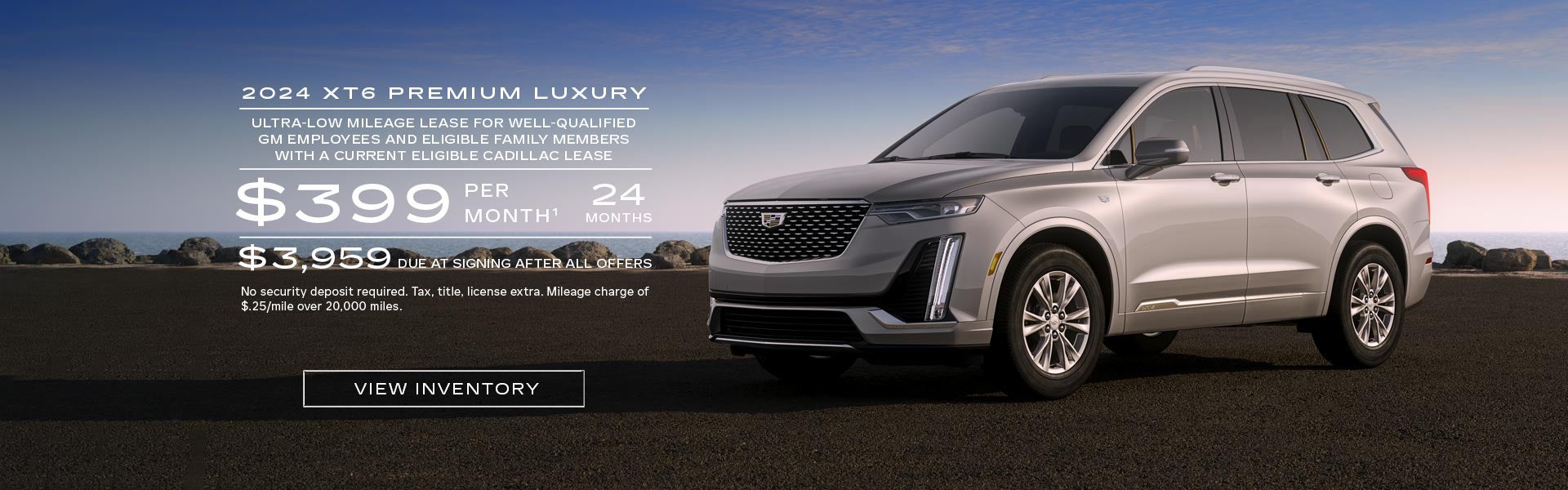 2024 XT6 Premium Luxury. Ultra-low mileage lease for well-qualified current eligible GM employees...